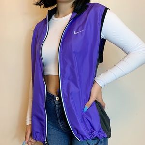 NIKE - vibrant purple zip up windbreaker vest!